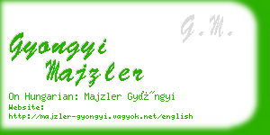 gyongyi majzler business card